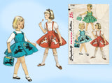 1950s Vintage Simplicity Sewing Pattern 1746 Cute Toddler Girls Poodle Skirt 6