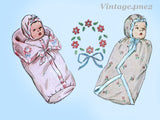 Simplicity 1804: 1940s Uncut Easy Infants Sleeper Set Vintage Sewing Pattern