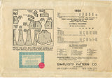 Simplicity 1828: 1930s Stunning Misses Shirred Dress 34 B Vintage Sewing Pattern