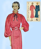 Simplicity 1828: 1930s Stunning Misses Shirred Dress 34 B Vintage Sewing Pattern