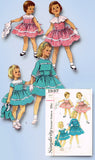 1950s Vintage Simplicity Sewing Pattern 1937 Baby Girls Sun Dress and Topper Sz1