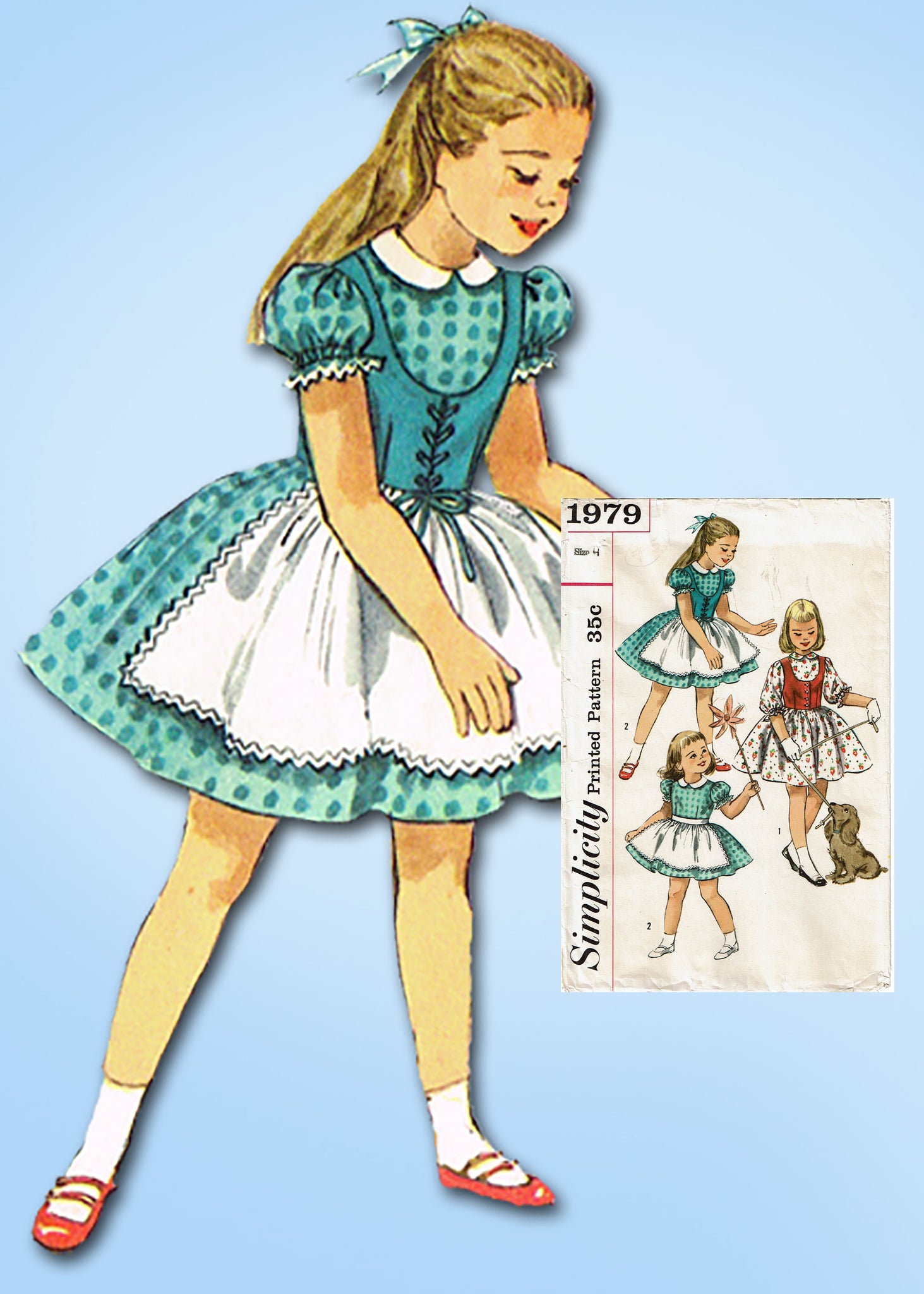 1950s Vintage Simplicity Pattern 3296 Baby Girls Slip & Undies Set Sz1 –  Vintage4me2