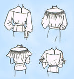 Simplicity 1987: 1930s Misses Shirred Blouse Size 36 Bust Vintage Sewing Pattern