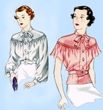 Simplicity 1987: 1930s Misses Shirred Blouse Size 36 Bust Vintage Sewing Pattern