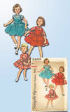 1950s Vintage Simplicity Sewing Pattern 2160 FF Toddler Girls Dress Jumper Sz 6