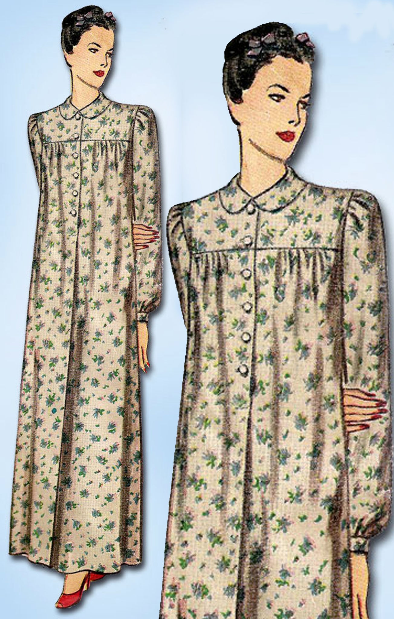 1940s Vintage Simplicity Sewing Pattern 2210 Plus Size Womens
