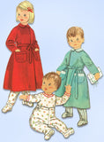 1950s Vintage Simplicity Sewing Pattern 2290 Uncut Toddler Pajamas and Robe Sz 3