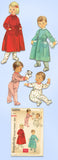 1950s Vintage Simplicity Sewing Pattern 2290 Uncut Toddler Pajamas and Robe Sz 3