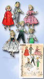 1950s Vintage Simplicity Sewing Pattern 2293 23" High Heel Doll Clothes ORIG