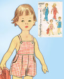 1950s Vintage Simplicity Sewing Pattern 2357 Baby Boy Girls Overalls & Jacket 1