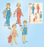 1950s Vintage Simplicity Sewing Pattern 2357 Baby Boy Girls Overalls & Jacket 1