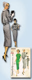 1950s Original Vintage Simplicity Pattern 2410 Misses 2 Piece Middy Dress Sz 34B