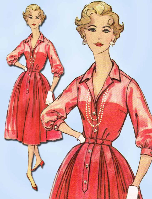 1950s Original Vintage Simplicity Pattern 2412 Uncut Misses Rockabilly Dress Sz 14 Vintage4me2