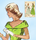 1940s Vintage Simplicity Sewing Pattern 2412 Misses Graduation Prom Dress Sz 33B - Vintage4me2