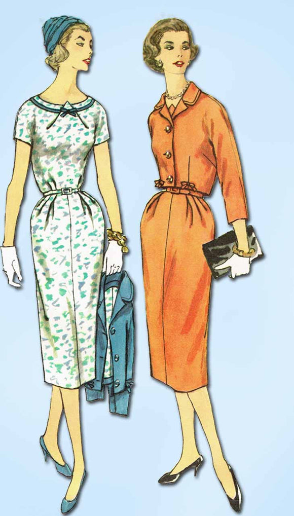 1950s Vintage Simplicity Sewing Pattern 2465 Uncut Misses Dress & Jack ...