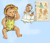 Simplicity 2537: 1940s Sweet 13inch Baby Doll Clothes Set Vintage Sewing Pattern