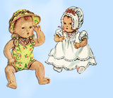 Simplicity 2537: 1940s Sweet 13inch Baby Doll Clothes Set Vintage Sewing Pattern