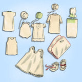 Simplicity 2537: 1940s Sweet 13inch Baby Doll Clothes Set Vintage Sewing Pattern