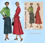 Simplicity 2605: 1940s Stunning Misses Peplum Suit Sz 34B Vintage Sewing Pattern