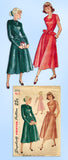 1940s Original Vintage Simplicity Pattern 2676 Uncut Misses Peplum Dress Sz 34 B