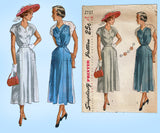 Simplicity 2737: 1940s Misses Embroidered Dress Sz 38 B Vintage Sewing Pattern