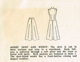 Simplicity 2757: 1940s Misses Skirt & Weskit Sz 32 B Vintage Sewing Pattern