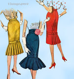 Simplicity 2813: 1950s Chic Misses Flounce Skirt Sz 25 W Vintage Sewing Pattern