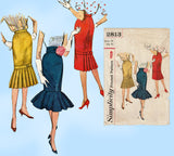 Simplicity 2813: 1950s Chic Misses Flounce Skirt Sz 25 W Vintage Sewing Pattern