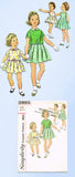 1950s Vintage Simplicity Sewing Pattern 2865 Uncut Toddler Girls Sun Dress Sz 6