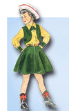 1940s Vintage Simplicity Sewing Pattern 3026 Toddler Girls 3 Pc Western Suit Sz3