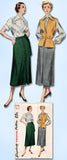 1950s VIntage Simplicity Sewing Pattern 3176 Uncut Misses Skirt and Blouse Sz 16