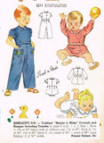 1950s Vintage Simplicity Sewing Pattern 3181 Baby Boys Romper or Coveralls Sz 1 - Vintage4me2