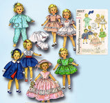 1950s Vintage Simplicity Sewing Pattern 3217 15 Inch Shirley Temple Doll Clothes