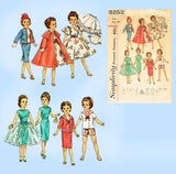 Simplicity 3252: 1950s Cute 14in Miss Revlon Doll Clothes Set Vintage Sewing Pattern