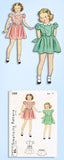 1940s Vintage Simplicity Sewing Pattern 3368 WWII Little Girls Party Dress Size 8