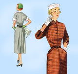 Simplicity 3487: 1950s Misses Street Dress Sz 30 B Vintage Sewing Pattern