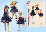 Simplicity 3534: 1950s Cute Toddler Girls Sun Dress Sz 4 Vintage Sewing Pattern