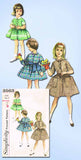 1960s Vintage Simplicity Sewing Pattern 3563 Toddler Girls Shirtwaist Dress Sz 2