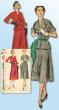 1950s Vintage 1951 Simplicity Sewing Pattern 3635 Misses Half Size Suit Sz 39 Bust