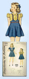 1940s Vintage Simplicity Sewing Pattern 3724 WWII Toddler Girls Bolero Suit Sz 2