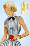 1950s Vintage Simplicity Sewing Pattern 3796 Uncut Misses Tucked Dress Sz 31 B