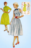 1950s Vintage Simplicity Sewing Pattern 3796 Uncut Misses Tucked Dress Sz 31 B