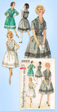 1960s Vintage Simplicity Sewing Pattern 3923 Misses Shirtwaist Dress Size 33 B