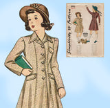 Simplicity 3993: 1940s Uncut WWII Girls Princess Coat Sz12 Vintage Sewing Pattern