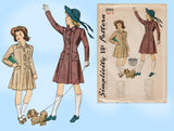 Simplicity 3993: 1940s Uncut WWII Girls Princess Coat Sz12 Vintage Sewing Pattern