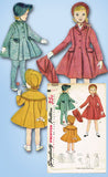 1950s Vintage Simplicity Sewing Pattern 4024 Uncut Toddlers Coat & Bonnet Sz 4