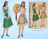 Simplicity 4230: 1940s Easy WWII Misses Jumper Dress 30B Vintage Sewing Pattern