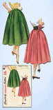 1950s Vintage Simplicity Sewing Pattern 4253 Uncut Easy Misses Skirt Size 24 W