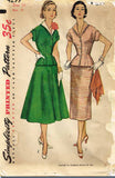 1950s Vintage Simplicity Sewing Pattern 4299 Uncut Misses Peplum Suit Size 14