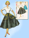 1950s Misses Simplicity Sewing Pattern 4301 Simple to Make Circle Skirt FF 26 W